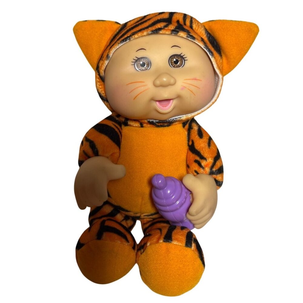 Cabbage Patch Kids Cutie Tiger Costume Doll With Purple Bottle 2012 O.A.A. Inc.